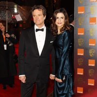 Colin Firth y su mujer en los BAFTA 2011