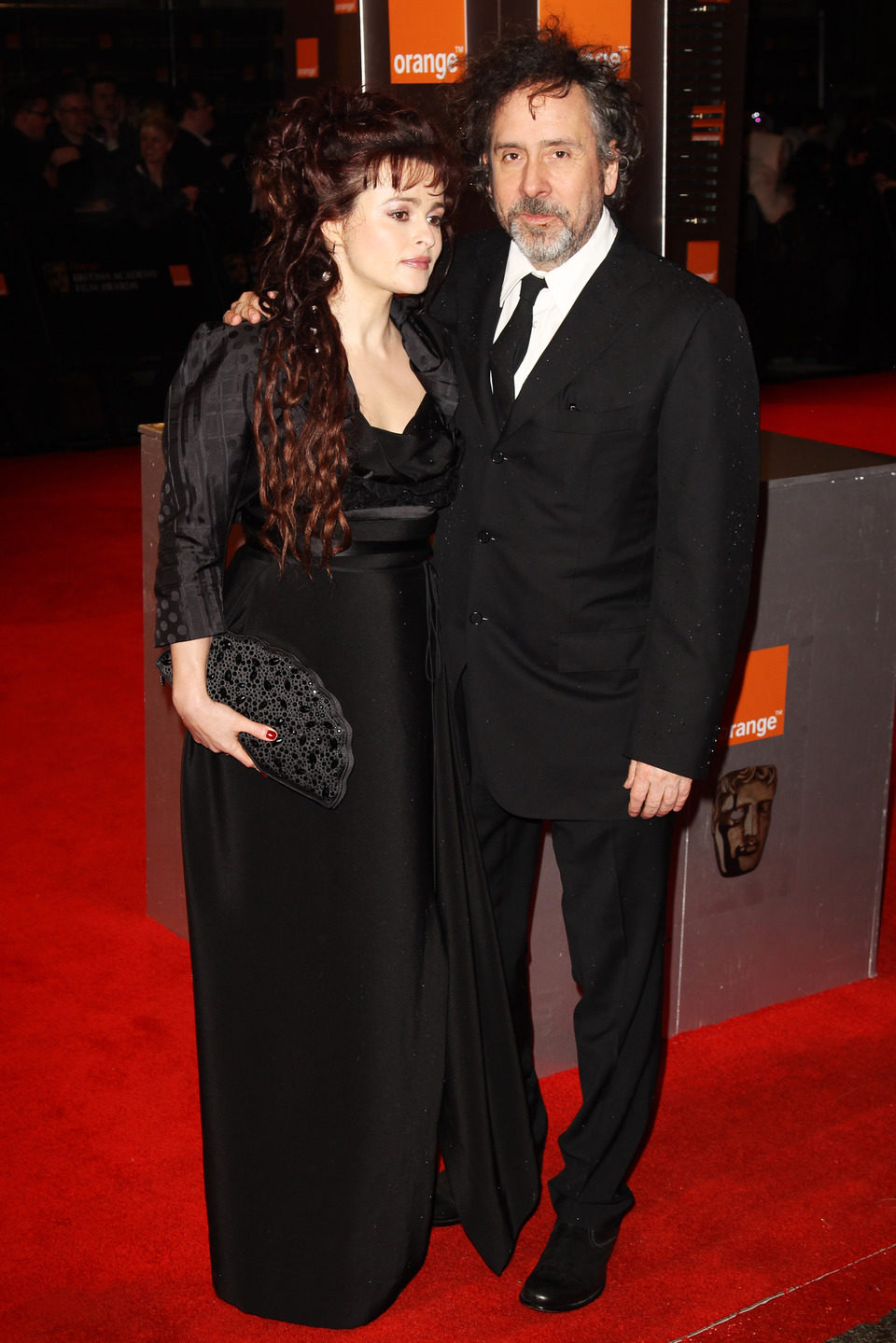 Tim Burton y su mujer en los BAFTA 2011