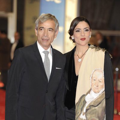 Imanol Arias e Irene Meritxell en los Goya 2011