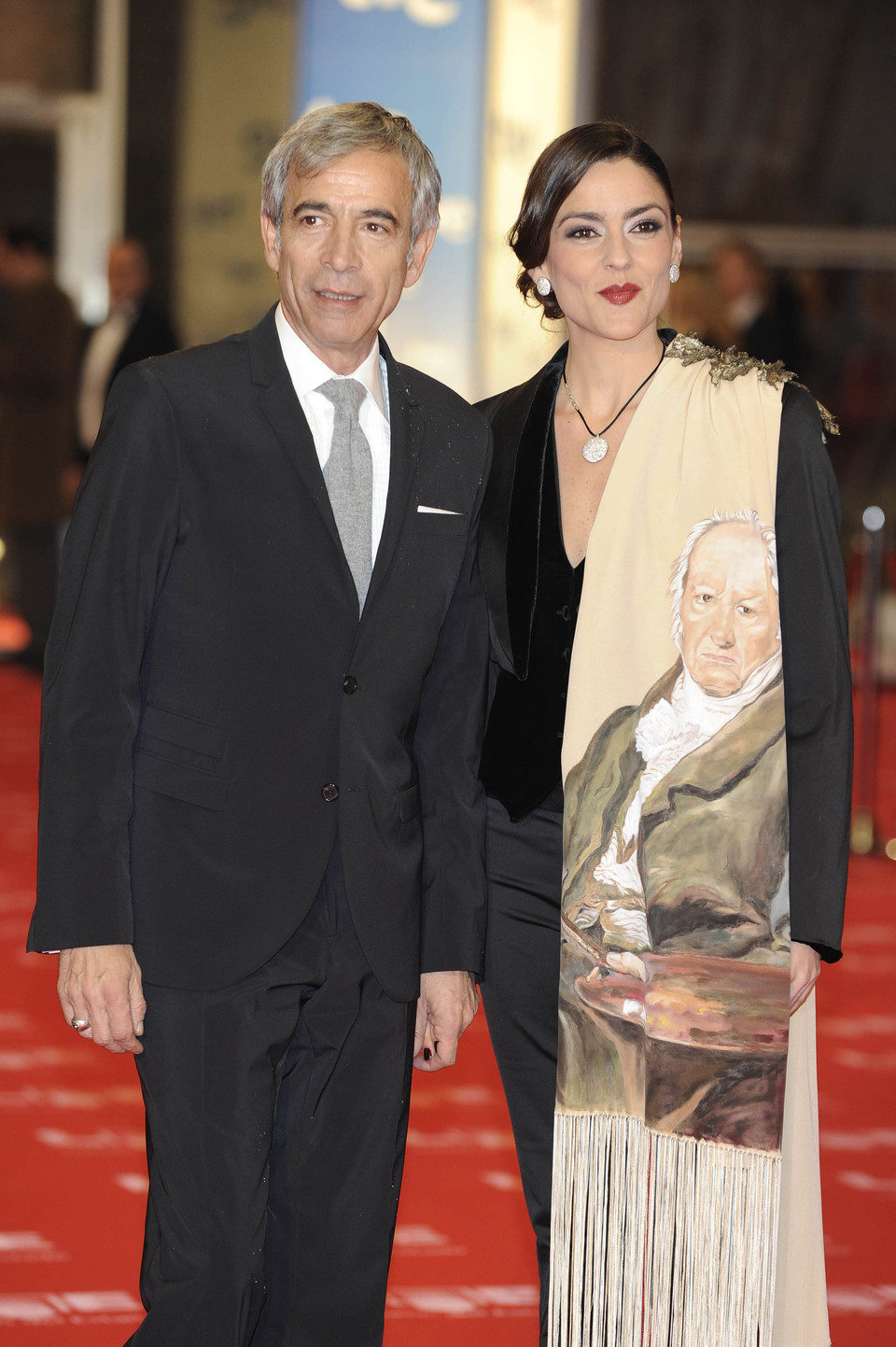 Imanol Arias e Irene Meritxell en los Goya 2011