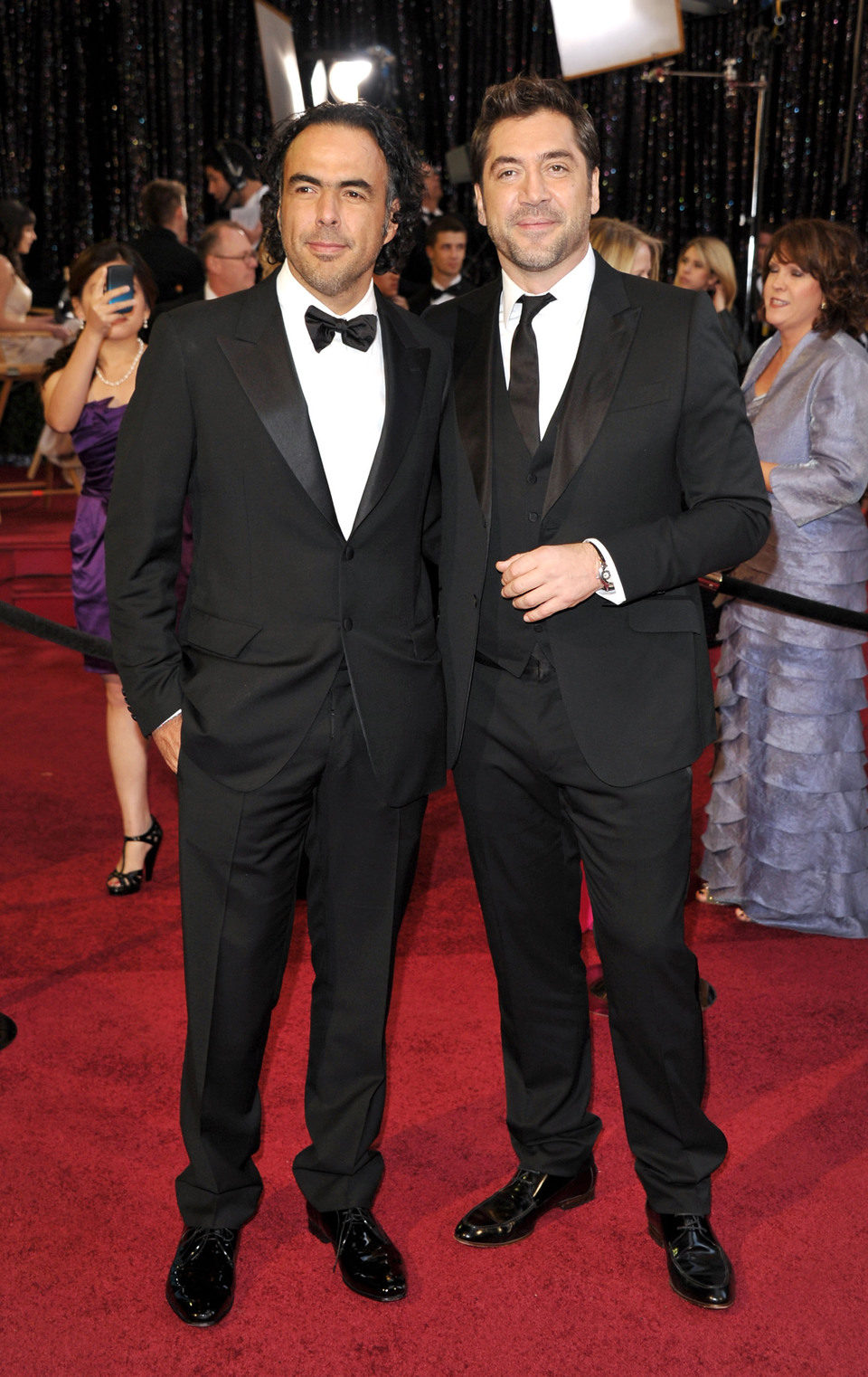 Javier Bardem y Alejandro González Iñárritu en los Oscar 2011