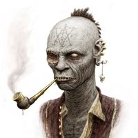 Concept art de un zombie de 'Piratas del Caribe: En mareas misteriosas'