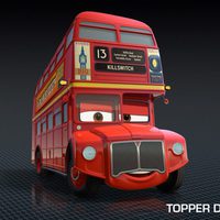 El mítico autobús rojo de Londres, en 'Cars 2'