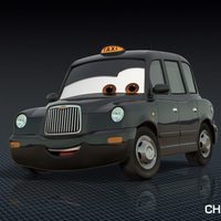 Típico taxi londinense, en 'Cars 2'