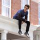 Andrew Garfield como Peter Parker en el set de 'The amazing Spider-Man'