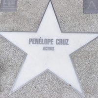 La estrella de Penélope Cruz en la Calle de las Estrellas