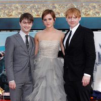 Daniel Radcliffe, Emma Watson y Rupert Grint en la premiére de 'Las reliquias de la muerte: Parte 2'