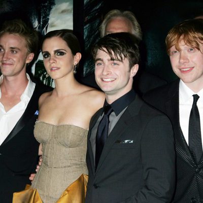 Tom Felton, Emma Watson, Daniel Radcliffe y Rupert Grint en Nueva York