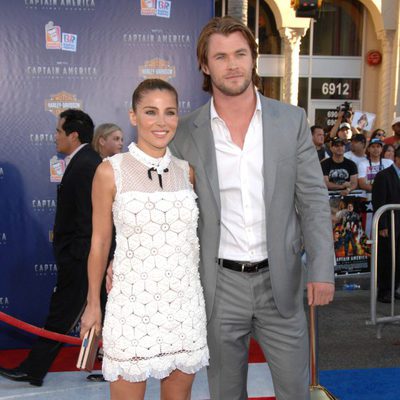 Chris Hemsworth y Elsa Pataky en la premiére de 'Capitán América'