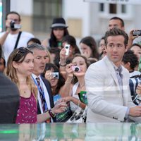 Ryan Reynolds junto al público madrileño de 'Green Lantern'