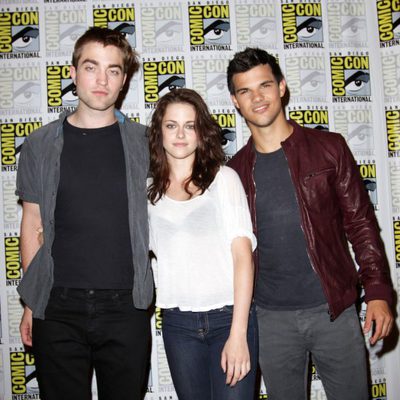 Robert Pattinson, Kristen Stewart y Taylor Lautner en la Comic-Con 2011