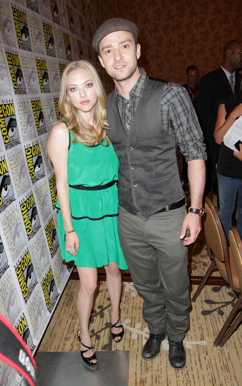 Amanda Seyfried y Justin Timberlake en la Comic-Con 2011