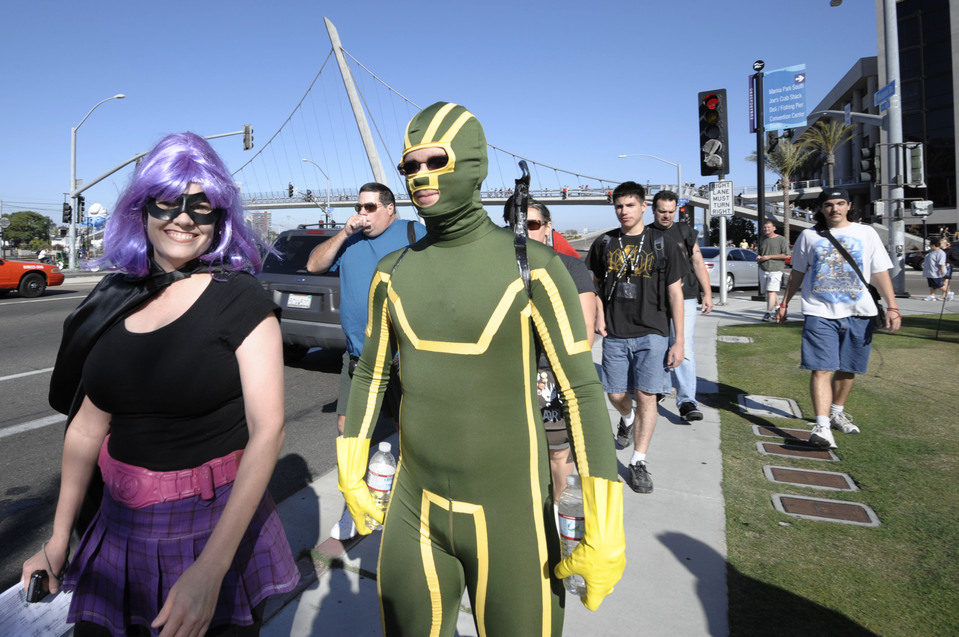 Cosplay de Kick-Ass y Hit Girl en la Comic-Con 2011