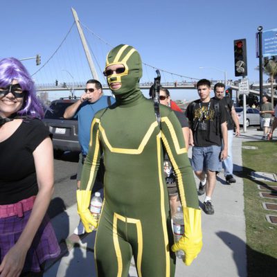 Cosplay de Kick-Ass y Hit Girl en la Comic-Con 2011