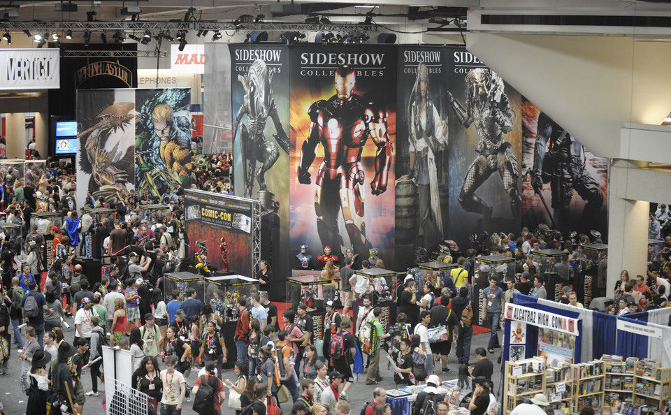 Vista superior de un hall de la Comic-Con 2011