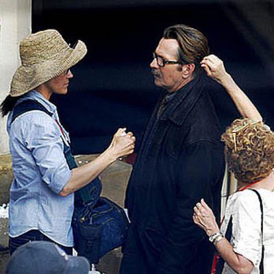 Gary Oldman se maquilla en el rodaje de 'The Dark Knight rises'