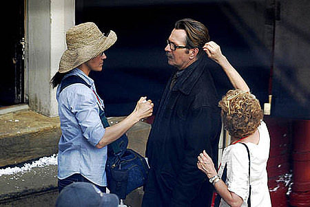 Gary Oldman se maquilla en el rodaje de 'The Dark Knight rises'