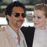 Evan Rachel Wood y el guionista de 'The Ides of March', Grant Heslov, en el Festival de Venecia