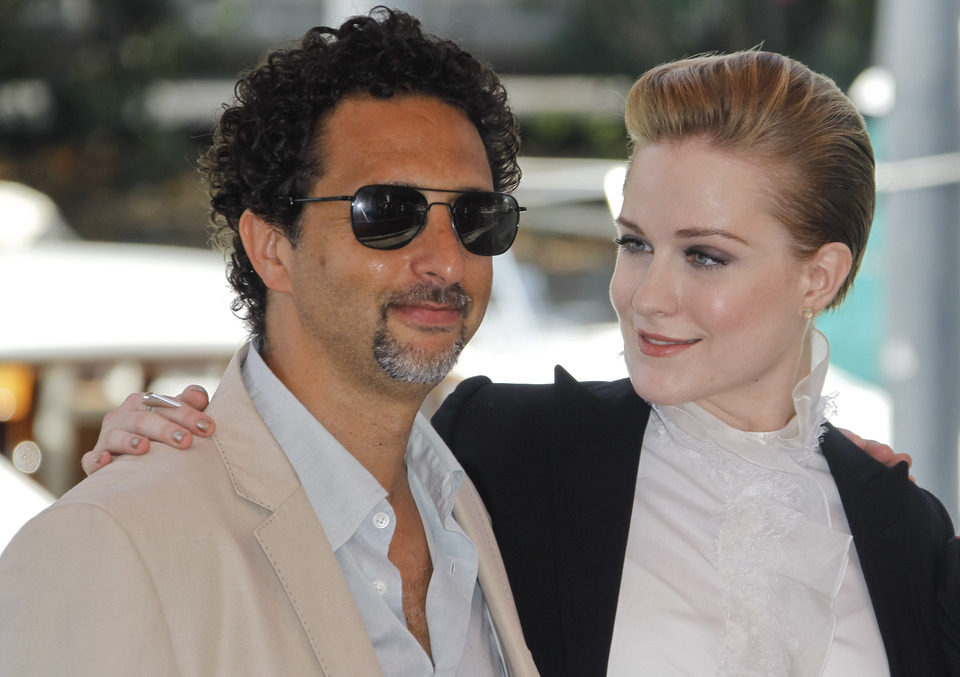 Evan Rachel Wood y el guionista de 'The Ides of March', Grant Heslov, en el Festival de Venecia