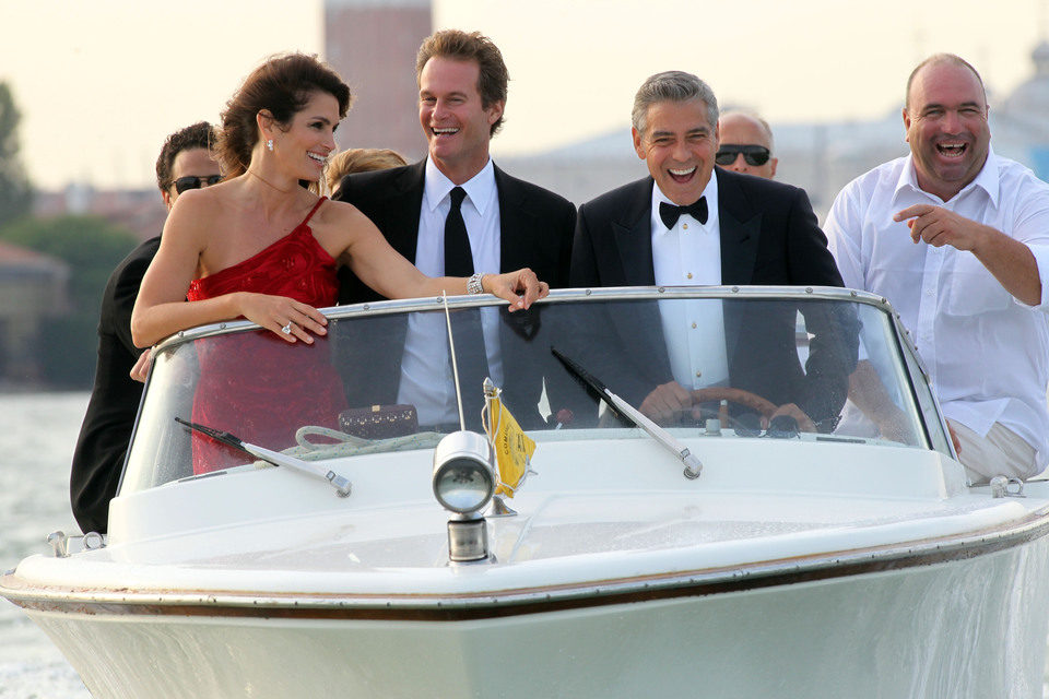 George Clooney, patrón de barco en Venecia