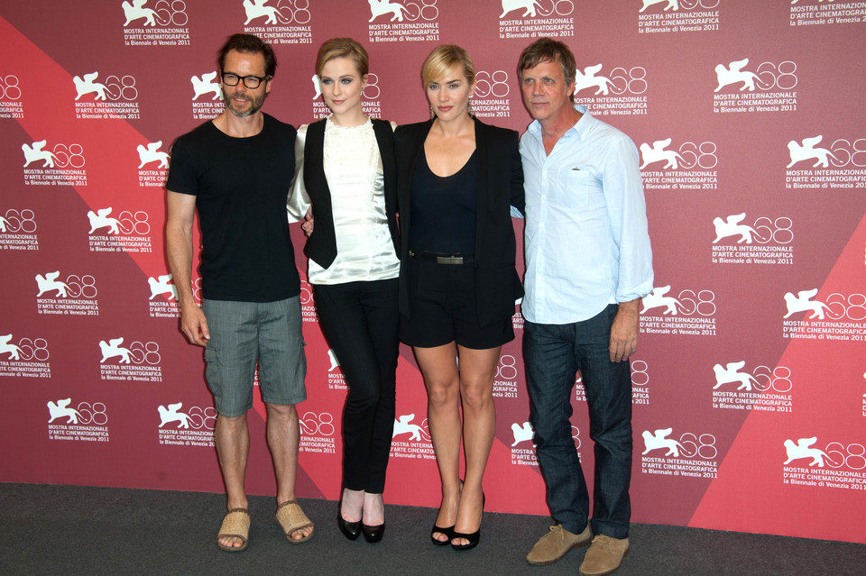 El equipo de 'Mildrerd pierce' en el Festival de Venecia