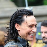 Primer plano de Loki, Tom Hiddleston, en el rodaje de 'Los Vengadores'