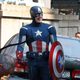 Capitán América, Chris Evans, en el set de 'Los Vengadores'