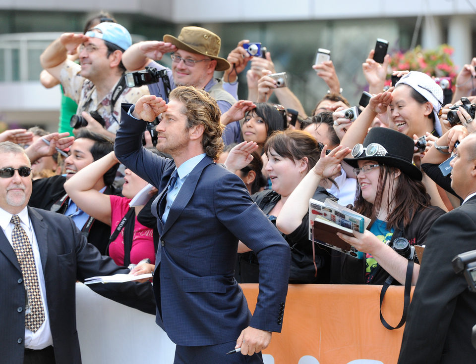 Gerard Butler, gracioso en el Festival de Toronto