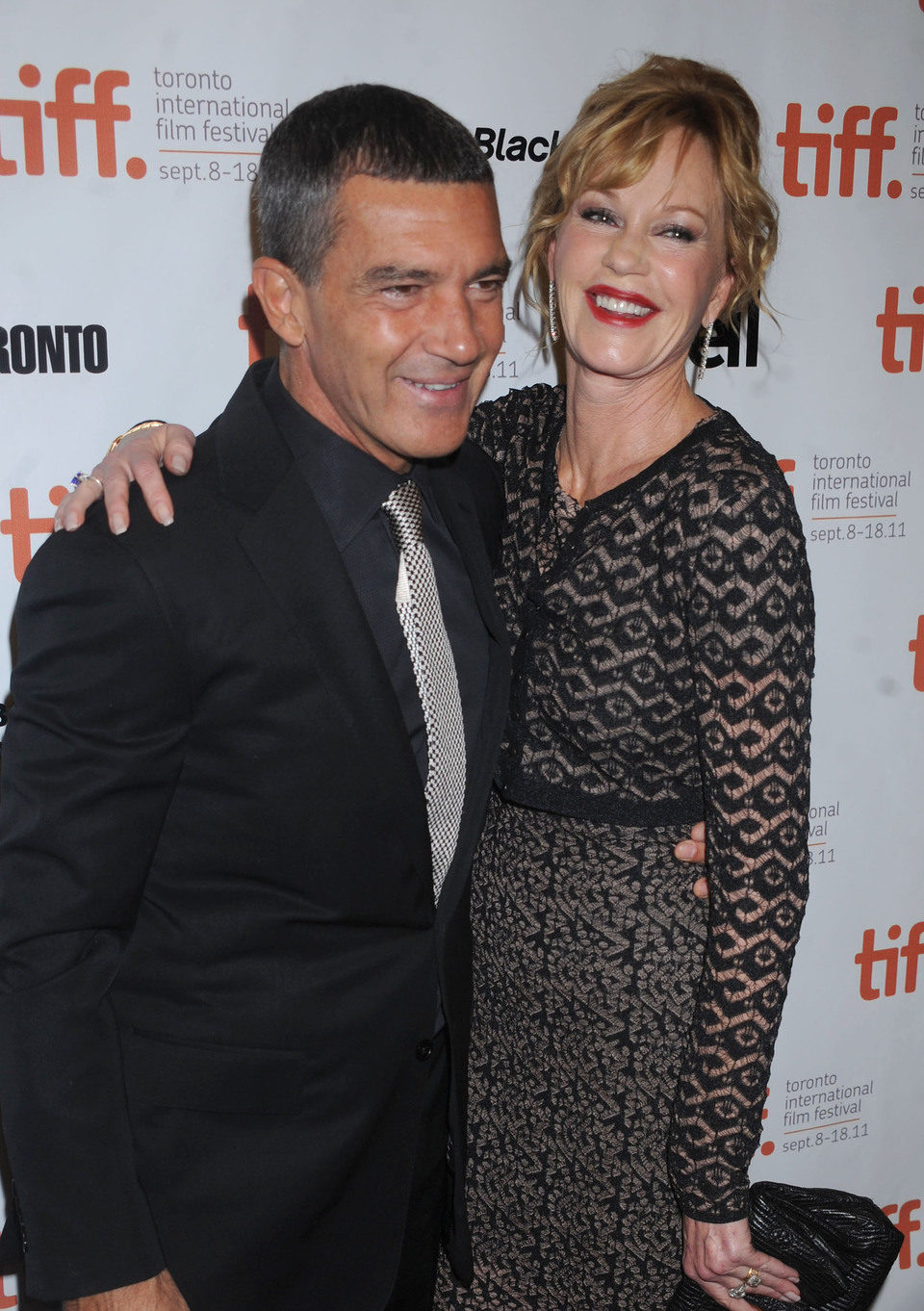 Antonio Banderas y Melanie Grifftih en la premiére de 'La piel que habito' en el TIFF