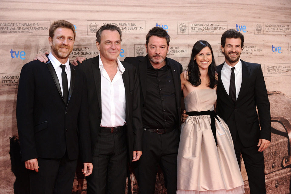 Juanjo Artero, José Coronado, Enrique Urbizu, Helena Miquel y Rodolfo Sancho en San Sebastián