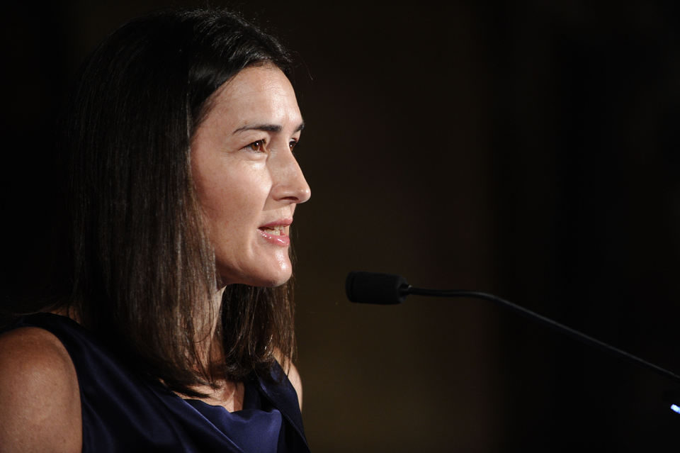 Ángeles González-Sinde en su discurso en San Sebastián