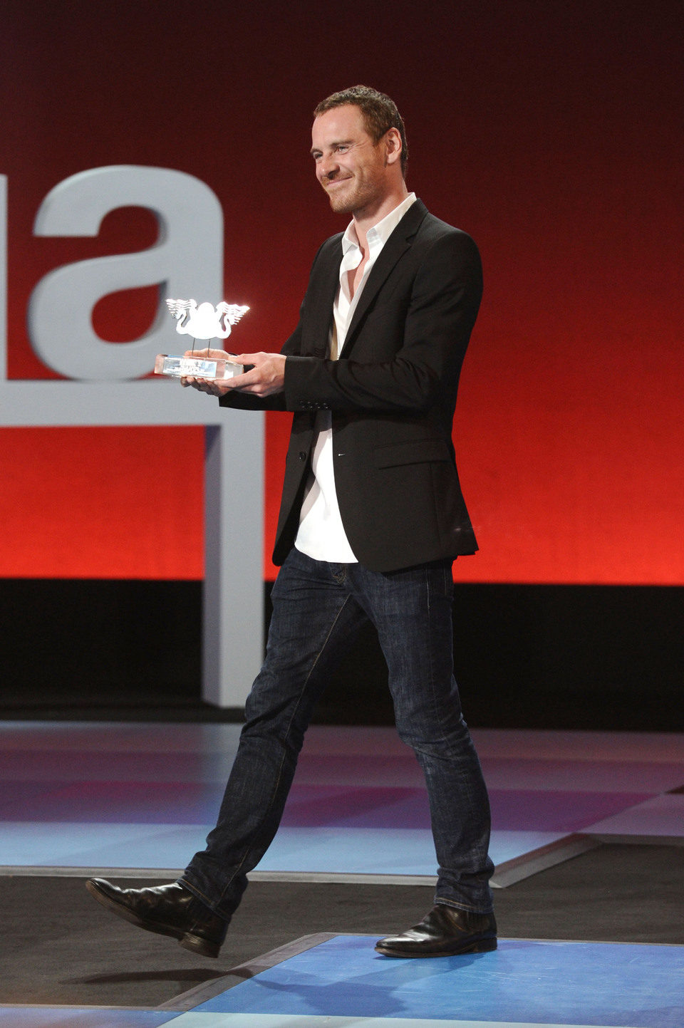 Michael Fassbender en la gala de clausura de Zinemaldia