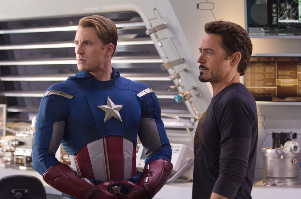 Steve Rogers junto a Tony Stark en 'Los Vengadores'