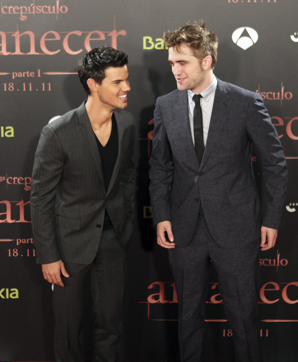 Taylor Lautner y Robert Pattinson presentan 'Amanecer: Parte 1' en España