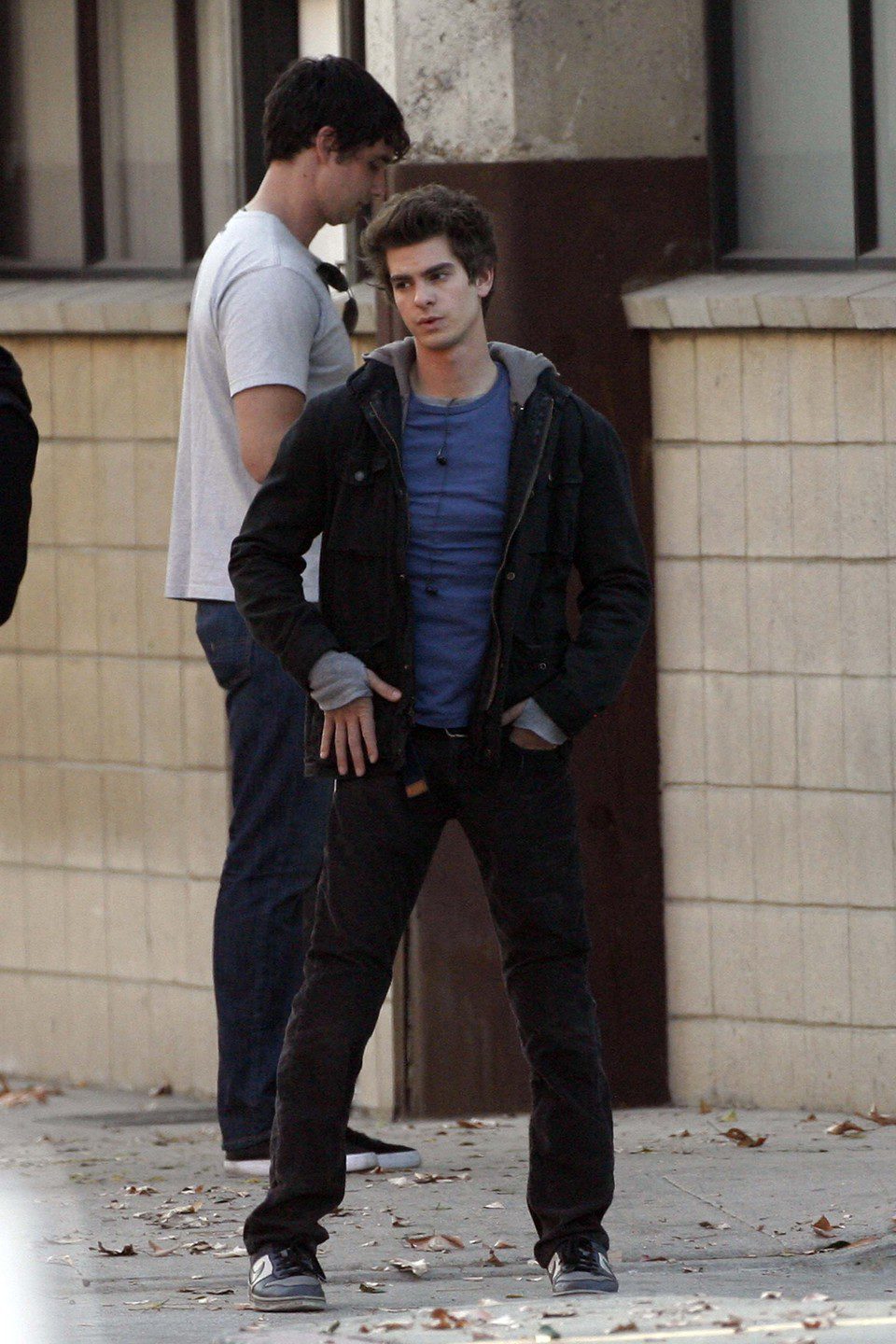 Andrew Garfield toca tierra en el set de 'The Amazing Spider-Man'