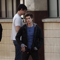 Andrew Garfield toca tierra en el set de 'The Amazing Spider-Man'