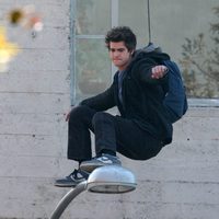 Andrew Garfield, concentrado en el set de 'The Amazing Spider-Man'