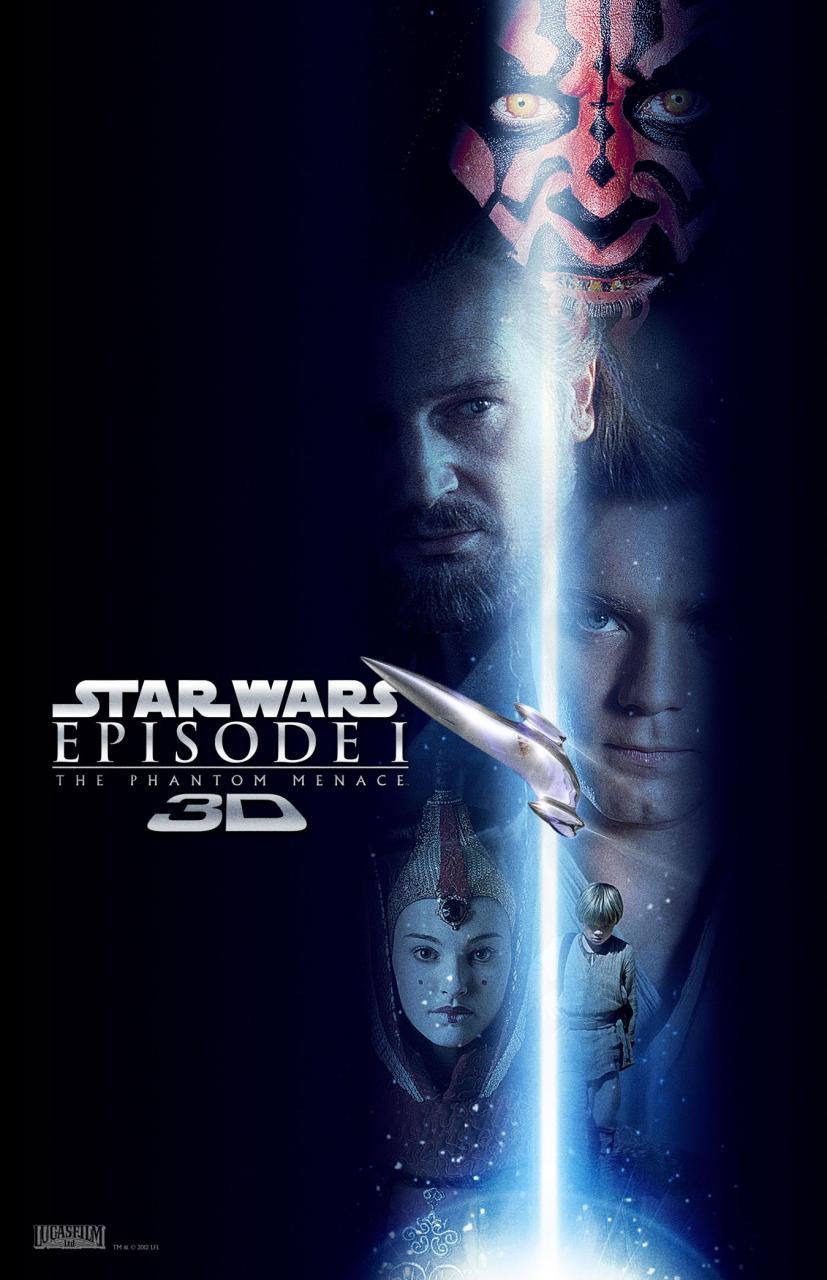 Póster del reparto de 'Star Wars Episodio I: La amenaza fantasma 3D'