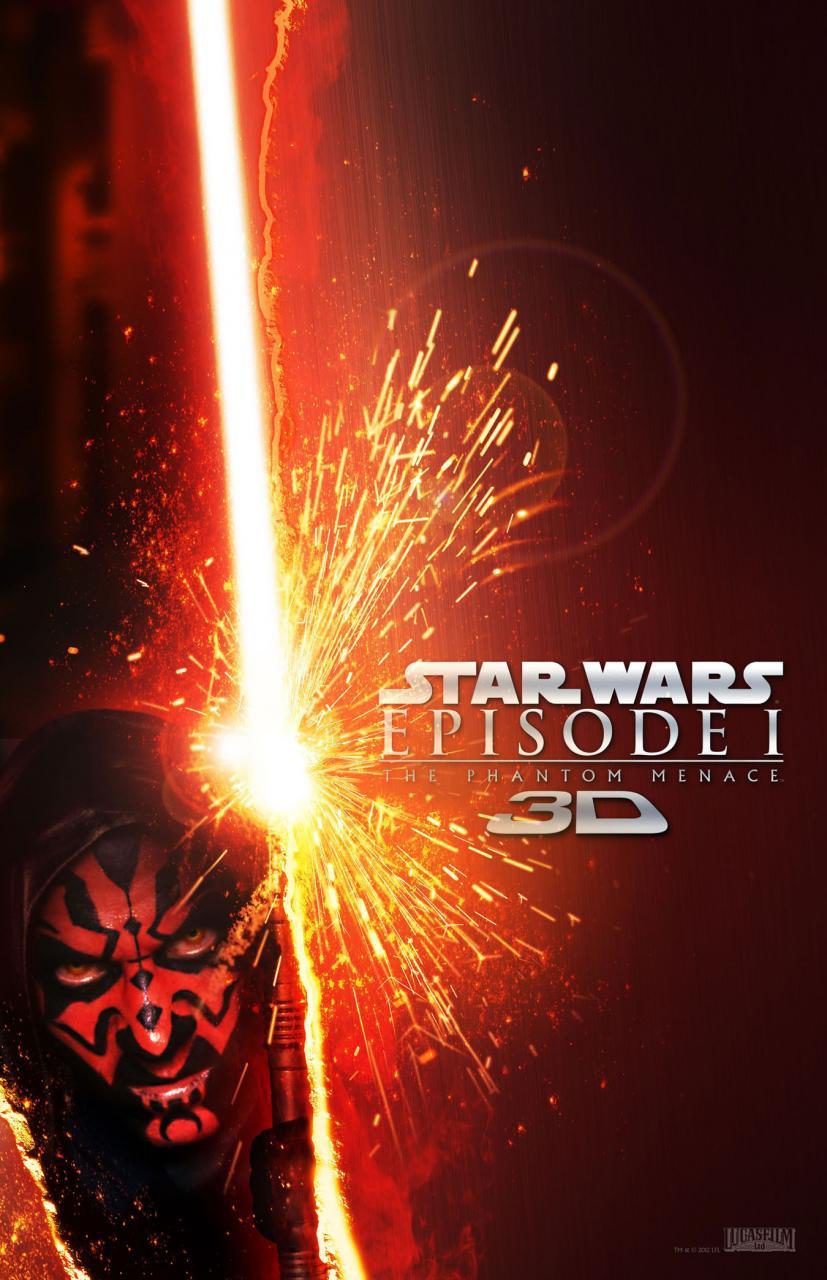 Darth Maul en el póster de 'Star Wars Episodio I: La amenaza fantasma 3D'