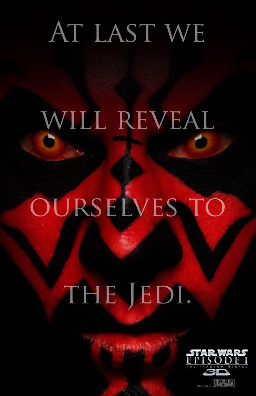 La cara de Darth Maul en el póster de 'Star Wars Episodio I: La amenaza fantasma 3D'