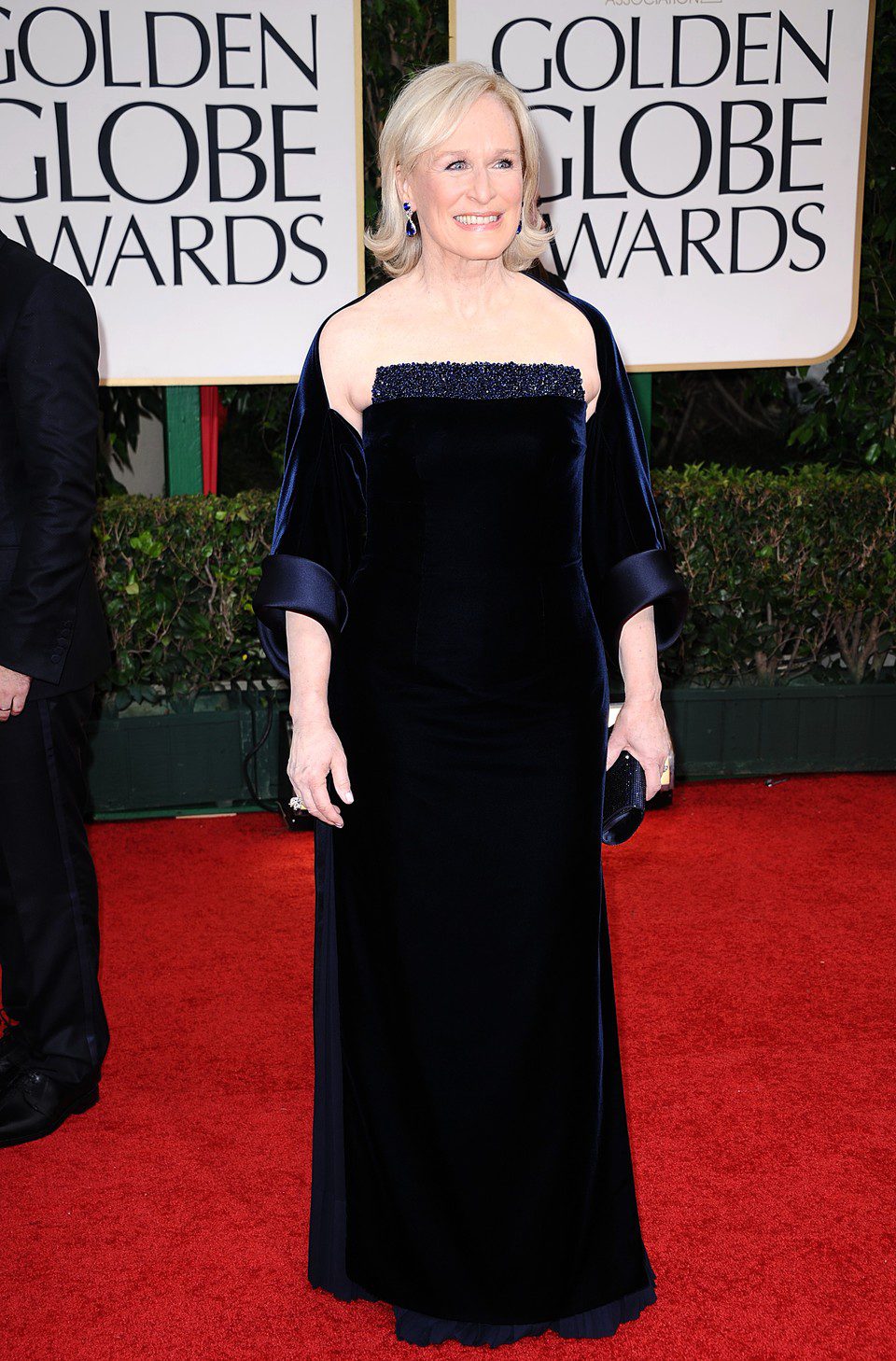 Glenn Close llega a los Globos de Oro 2012