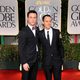 Joseph Gordon Levitt y Will Reiser posan en los Globos de Oro 2012