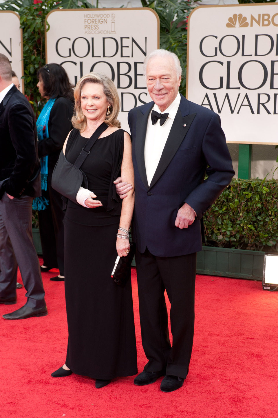 Christopher Plummer en la alfombra roja de los Globos de Oro 2012