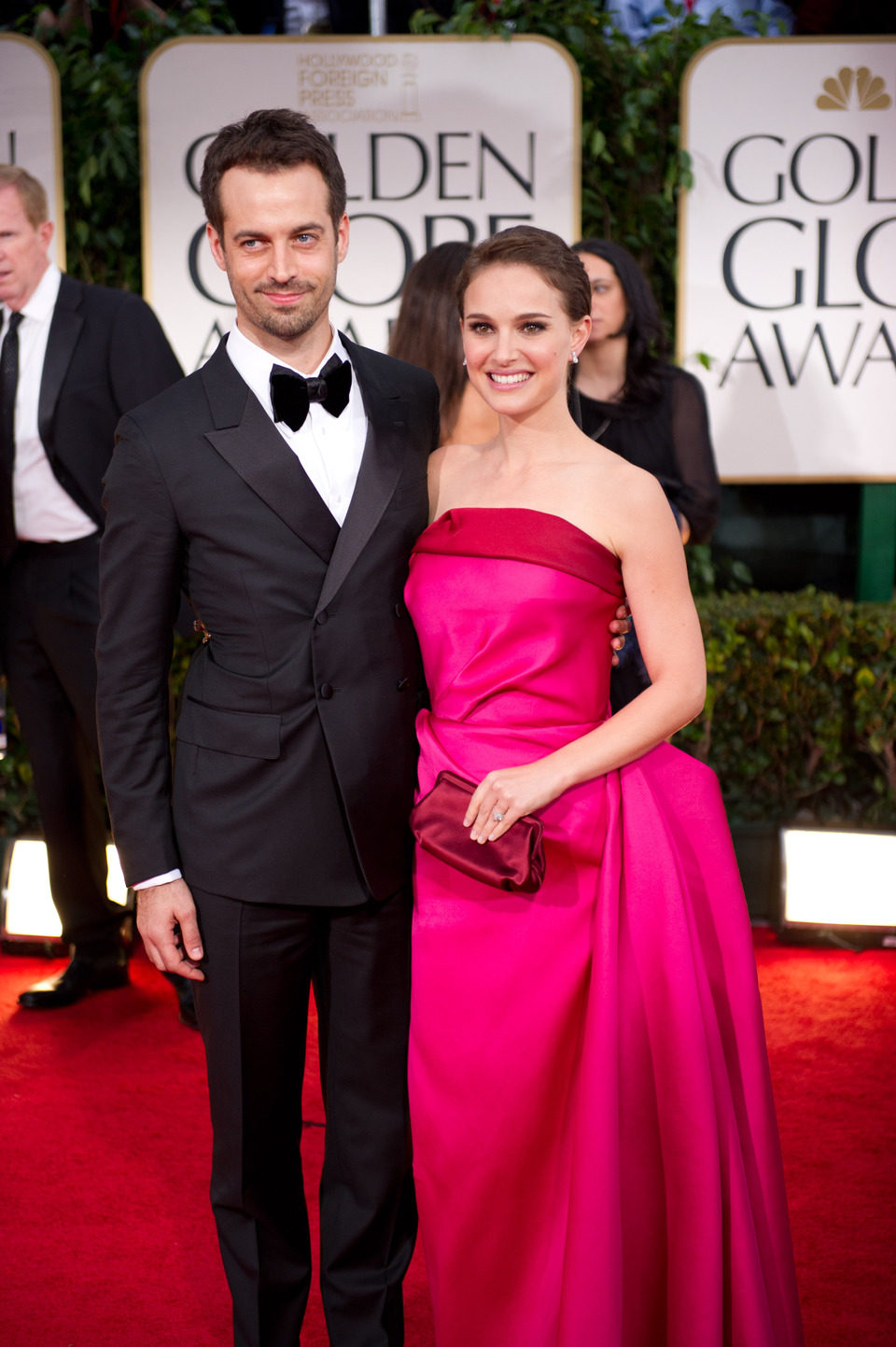 Natalie Portman y su marido en los Globos de Oro 2012