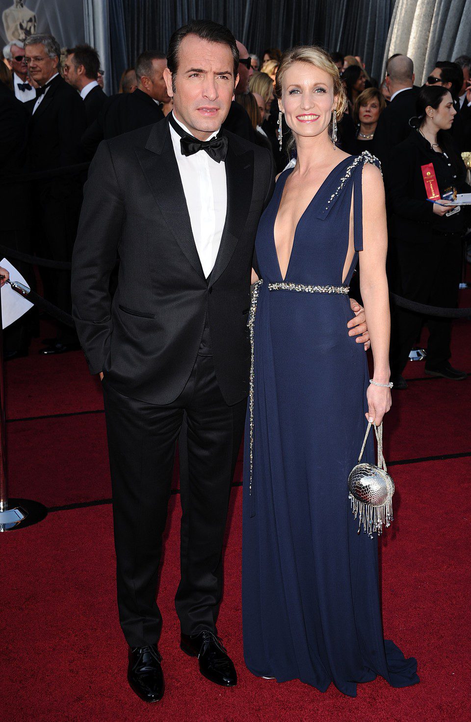 Jean Dujardin en la alfombra roja de los Oscar 2012