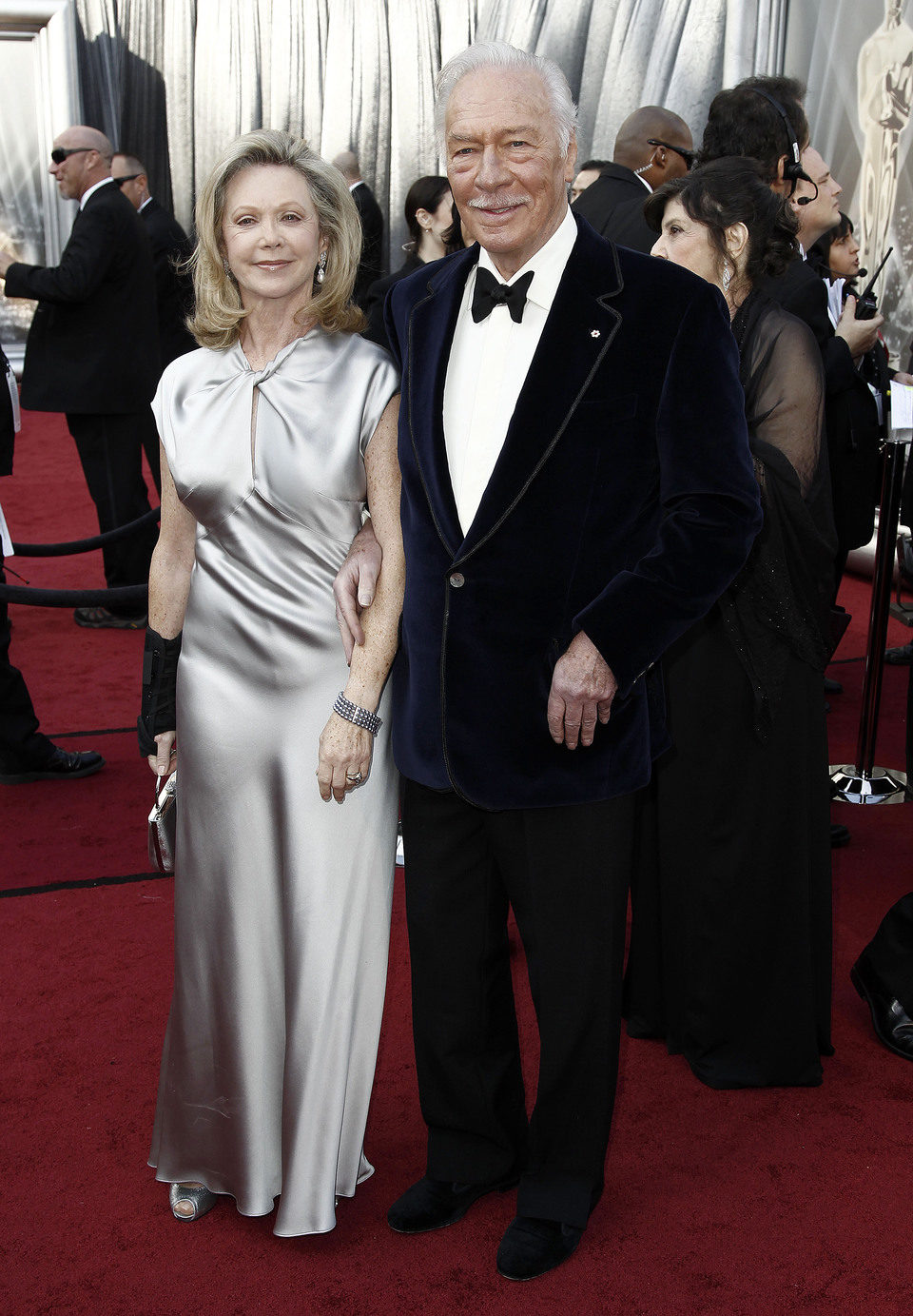 Christopher Plummer en la alfombra roja de los Oscar 2012