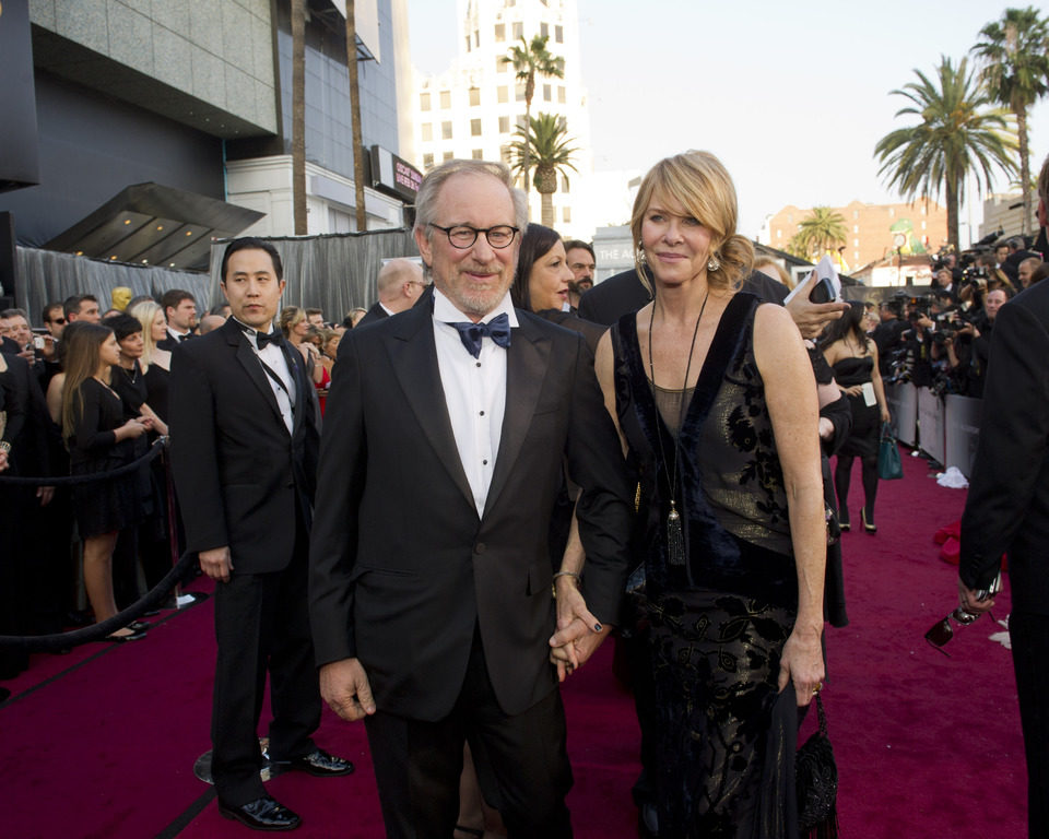 Steven Spielberg en la alfombra roja de los Oscar 2012