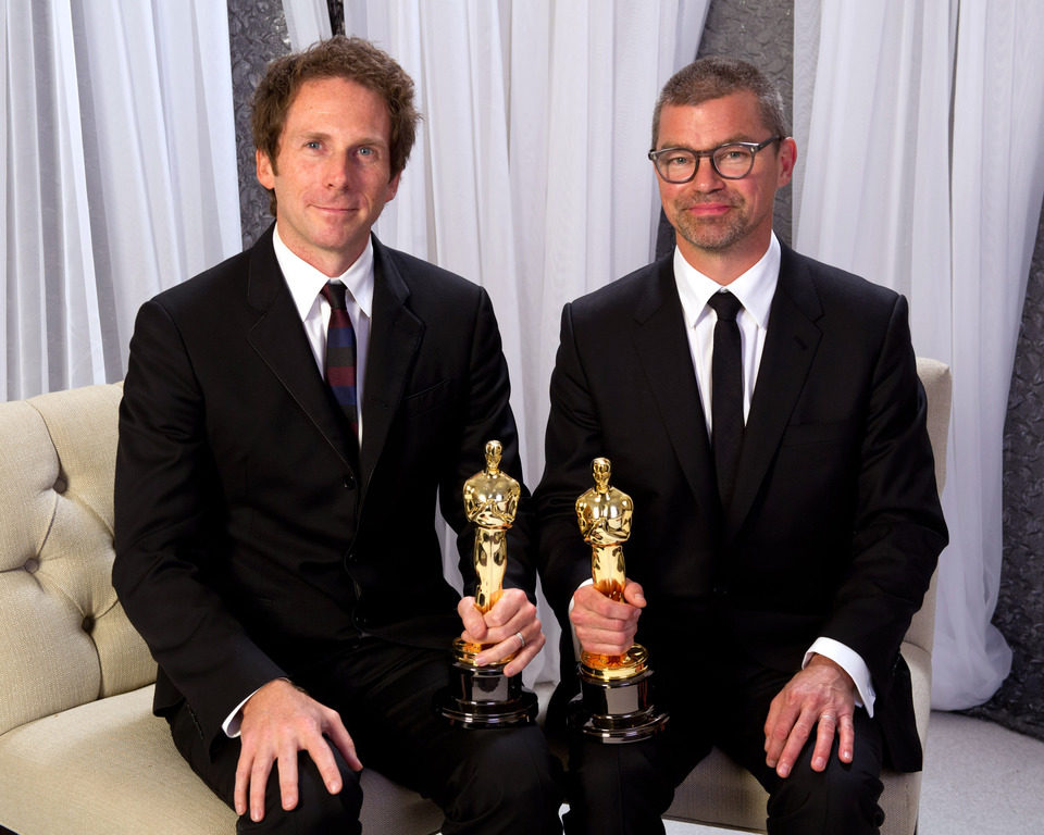 Kirk Baxter y Angus Wall, ganadores de Oscar 2012 al mejor montaje por 'Los hombres que no amaban a las mujeres'