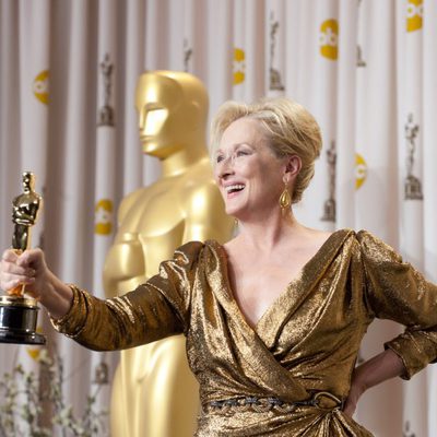 Meryl Streep presume ante los medios del Oscar 2012 a la mejor actriz