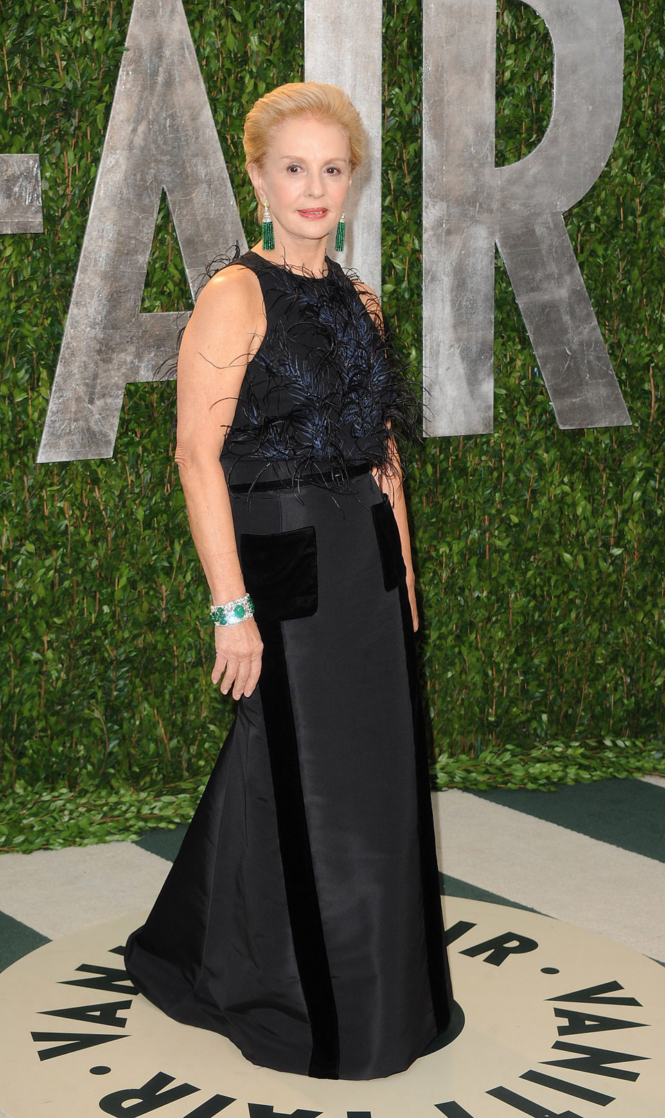 Carolina Herrera en la fiesta de Vanity Fair tras los Oscar 2012